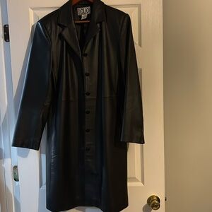 Leather Coat Size 10